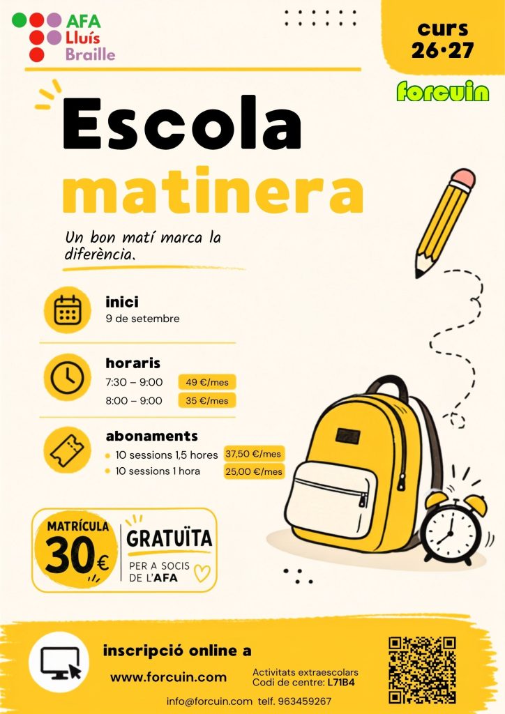 Escola matinera Forcuin curs 26-27